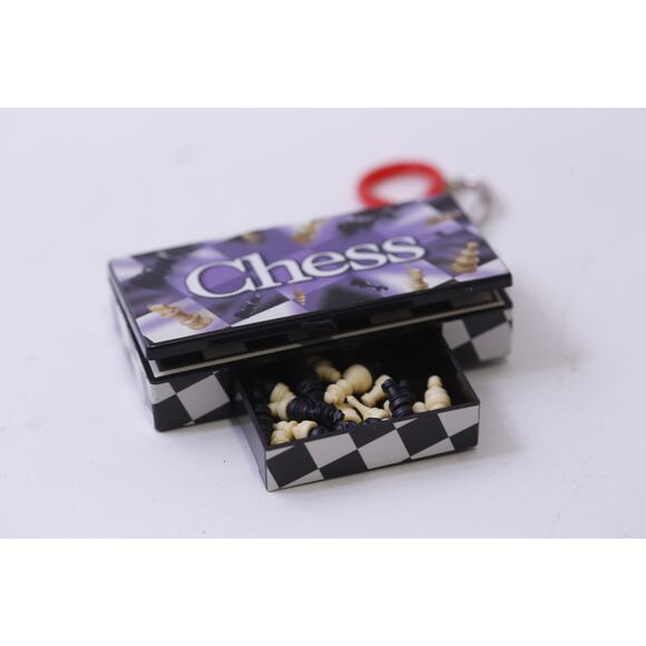 Chess Keychain, Basic Fun Mini Game, Travel, Portable, Vintage, ~ 251013-WH 1372 - Picture 2 of 2